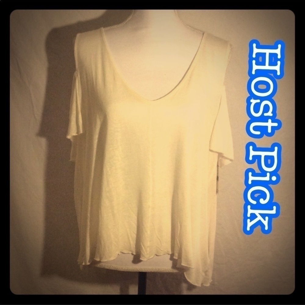 ✅2x Host Pick✅ Free People Cold Shoulder Top, Size Small